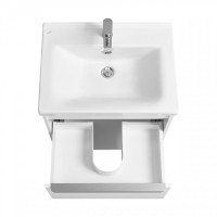 Тумба с раковиной AQUATON Хоуп 60 подвесная, 1 ящик, матовая белая