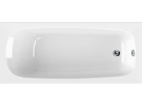 Акриловая ванна Cezares Eco 160x70 см, пристенная, белая, с каркасом
