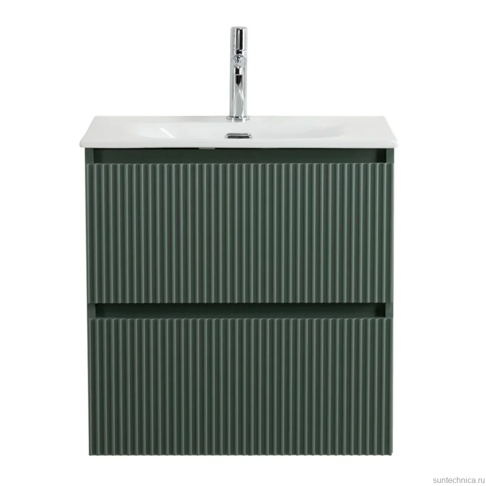 Тумба с раковиной BelBagno Uno-mini 60 подвесная, 2 ящика, матовая еловая