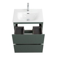 Тумба с раковиной BelBagno Uno-mini 60 подвесная, 2 ящика, матовая еловая