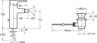 Смеситель для биде Jacob Delafon Singulier E10865-CP
