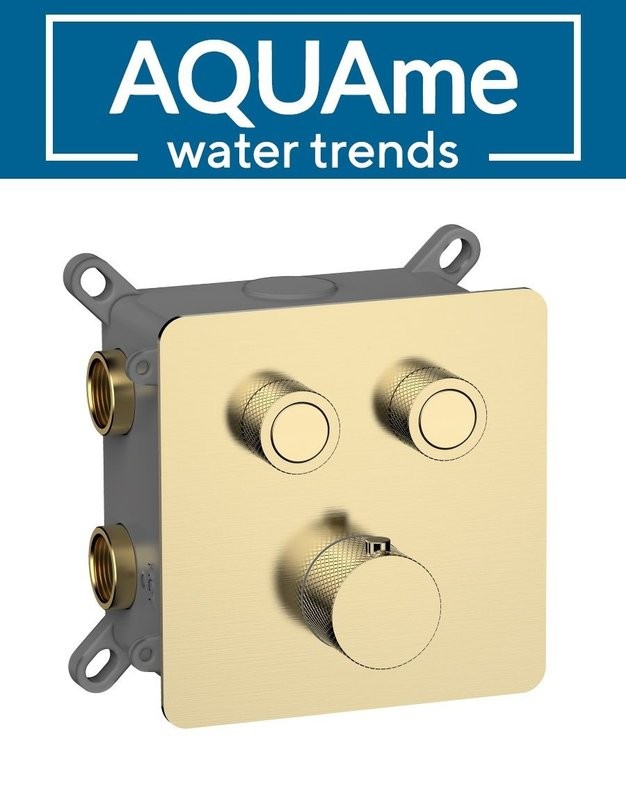 Смеситель для душа AQUAme с термостатом встраиваемый AQM8811BG