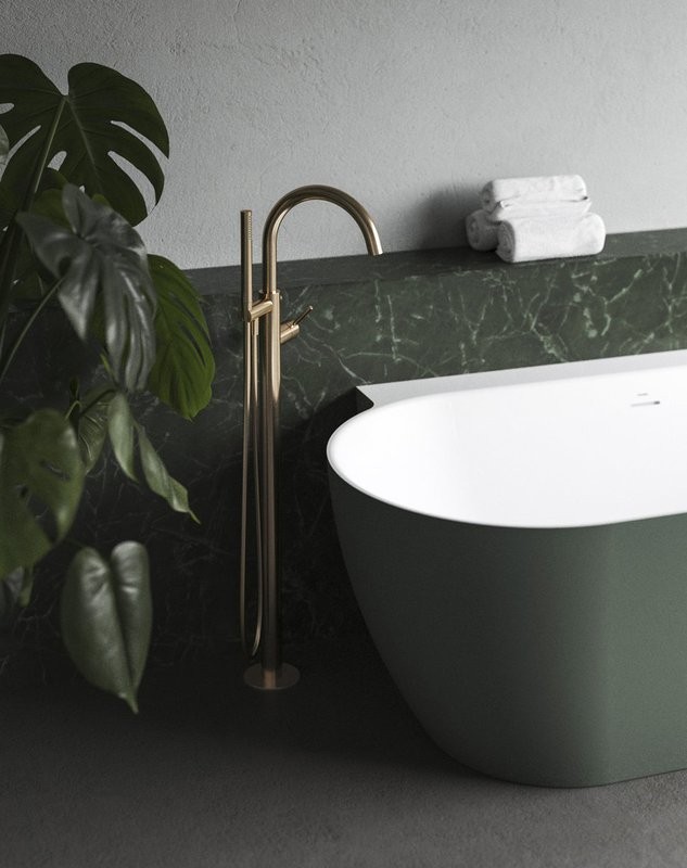 Напольный смеситель для ванны с душем Ravak Espirit ES 080.60RGB брашированное розовое золото