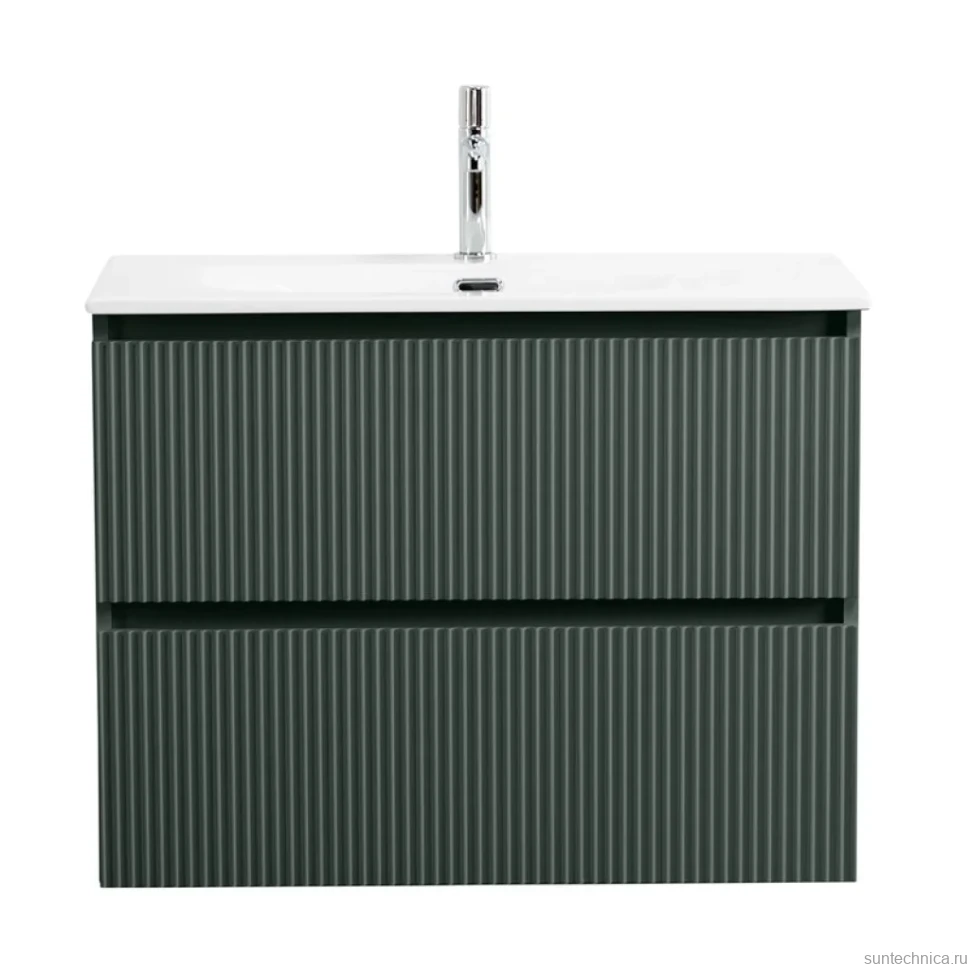 Тумба с раковиной BelBagno Uno-mini 90 подвесная, 2 ящика, матовая еловая