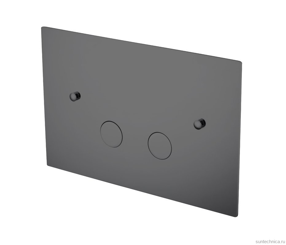 Кнопка смыва для унитаза Boheme 647-SGM латунь, цвет shine gun metal, ультраплоская