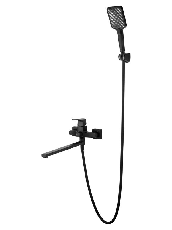 Смеситель с длинным изливом для ванны Wonzon & Woghand Flex WW-639906-MB черный матовый