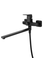 Смеситель с длинным изливом для ванны Wonzon & Woghand Flex WW-639906-MB черный матовый Смеситель с длинным изливом для ванны Wonzon & Woghand Flex WW-639906-MB черный матовый