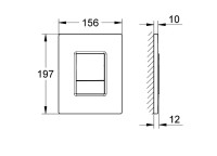 Кнопка смыва для унитаза AQUATEK Pneumo N PNN-0000002 АБС-пластик, цвет глянцевый хром