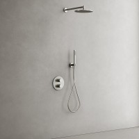 Душевой комплект с термостатом Sancos Etna, с внутренней частью, брашированный никель, PVD покрытие, SC9010BN
