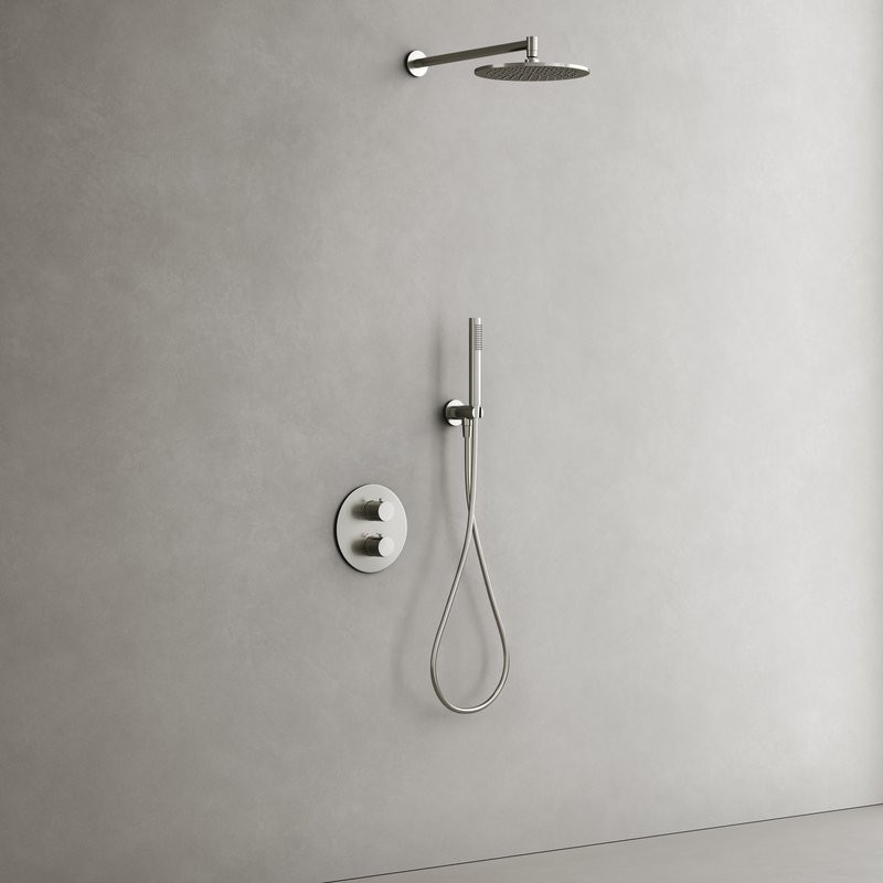 Душевой комплект с термостатом Sancos Etna, с внутренней частью, брашированный никель, PVD покрытие, SC9010BN