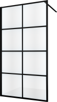 Душевая перегородка Wasserkraft Glan 66W 90 см, профиль черный матовый
