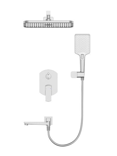 Душевой комплект Wonzon & Woghand Forza WW-939031-BN С ВНУТРЕННЕЙ ЧАСТЬЮ, брашированный никель