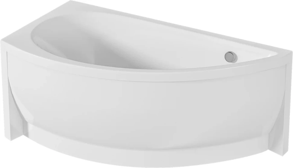 Комплект Акриловая ванна 1MarKa Piccolo L Стандарт 2+ 150x75 см, угловая, левая, встраиваемая, белая, асимметричная, со сливом-переливом