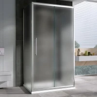Душевой уголок Abber Schwarzer Diamant AG30100MH-S85M-S85M 100х85, профиль хром, стекло матовое