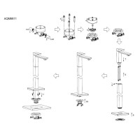Смеситель для раковины напольный AQUAme Savona AQM6811BG