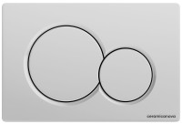 Кнопка смыва для унитаза Ceramicanova пластик, цвет глянцевый белый