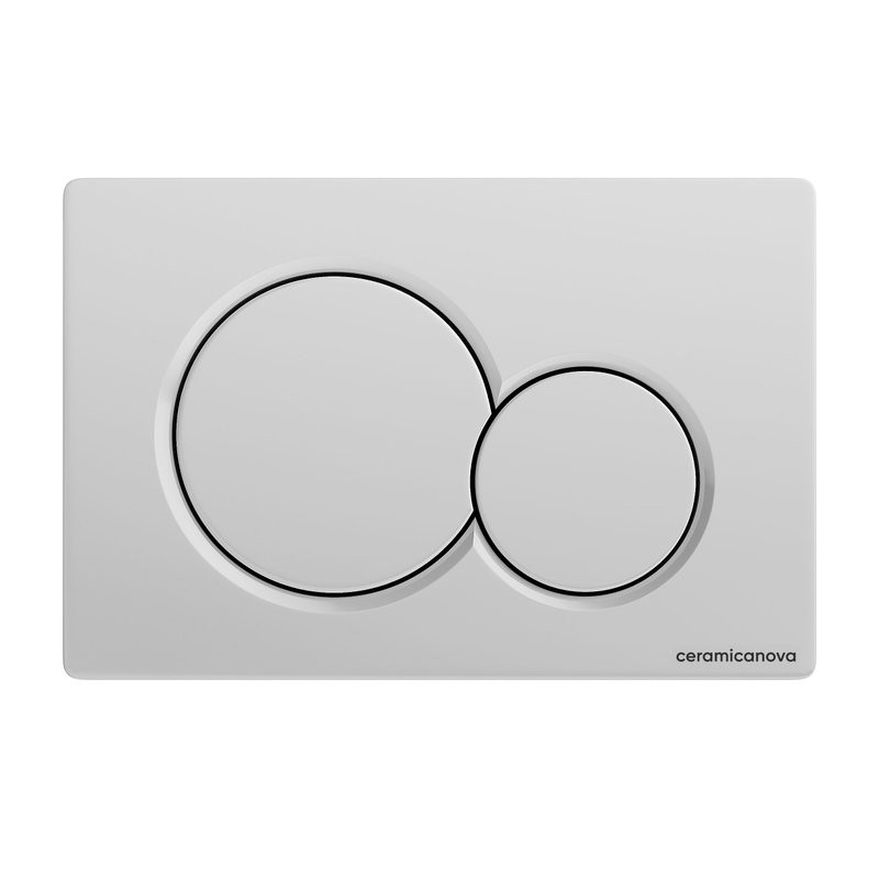 Кнопка смыва для унитаза Ceramicanova пластик, цвет глянцевый белый