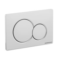 Кнопка смыва для унитаза Ceramicanova пластик, цвет глянцевый белый