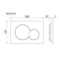 Кнопка смыва для унитаза Ceramicanova пластик, цвет глянцевый белый
