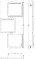 Полотенцесушитель электрический Сунержа Этюд ES 15-0847-1050 105x50 см, подключение справа, темный титан муар