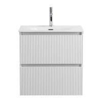 Тумба с раковиной BelBagno Uno 70 подвесная, 2 ящика, bianco opaco