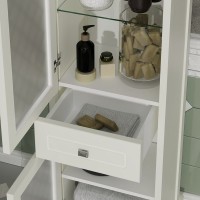 Шкаф пенал для ванной Opadiris Омега 45 L слоновая кость