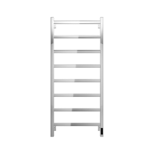 Полотенцесушитель электрический Grota Soffi K 530х1200 NP EL 120x55 см, подключение справа, слева, скрытое подключение справа, глянцевый хром, лесенка