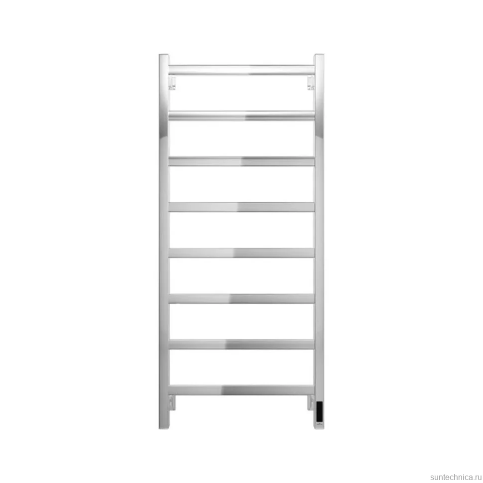 Полотенцесушитель электрический Grota Soffi K 530х1200 NP EL 120x55 см, подключение справа, слева, скрытое подключение справа, глянцевый хром, лесенка