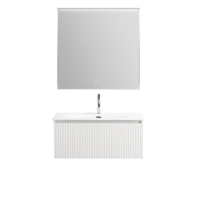 Мебель для ванной комнаты BelBagno Uno 80 подвесная, 1 ящик, bianco opaco