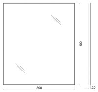 Мебель для ванной комнаты BelBagno Uno 80 подвесная, 1 ящик, bianco opaco