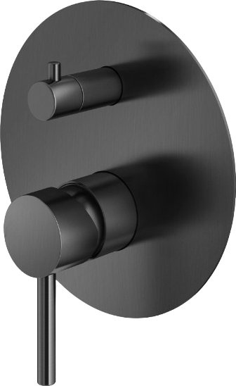Встраиваемый смеситель для душа и ванны Plumberia Selection Ixo KIT1901NO С ВНУТРЕННЕЙ ЧАСТЬЮ, матовый черный