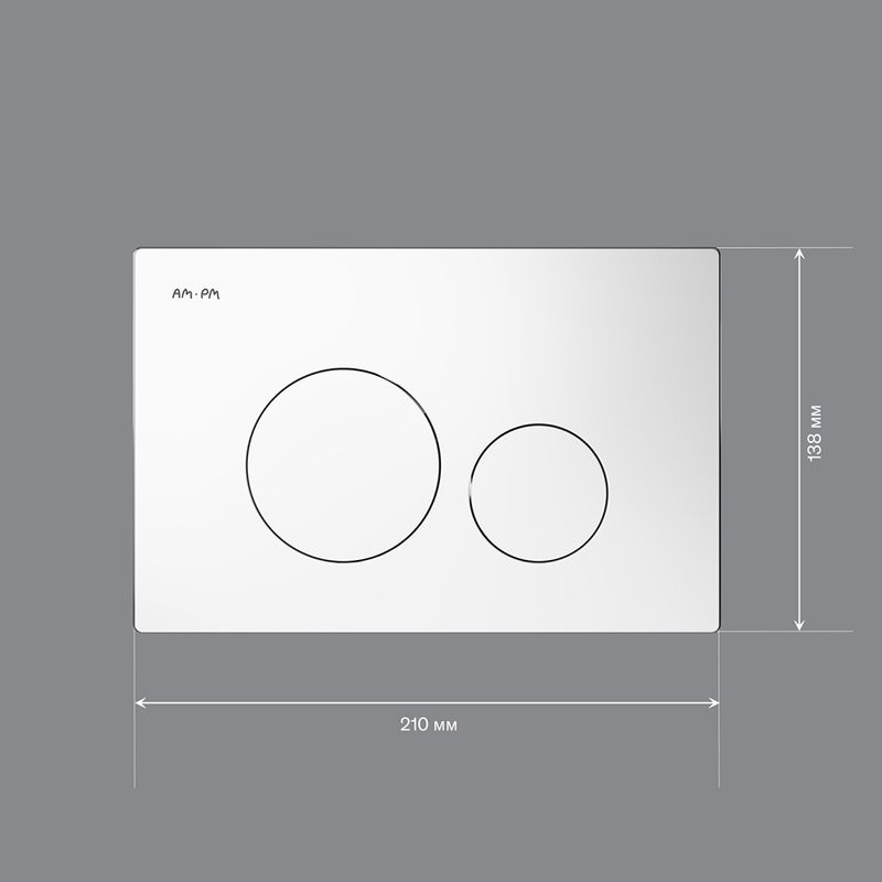 Кнопка смыва для унитаза AM.PM Pro L I049001 пластик, цвет глянцевый белый