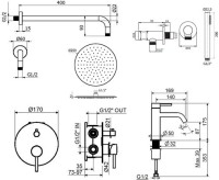 Комплект для ванной Plumberia Selection Ixo KITXO18CR53 С ВНУТРЕННЕЙ ЧАСТЬЮ, хром