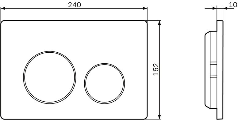 Кнопка смыва для унитаза AM.PM PrimeFit I090151 АБС-пластик, цвет хром глянец