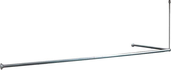 Карниз для ванны IDDIS 180x90 см, угловой, хром глянцевый