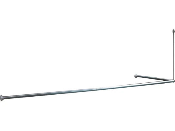 Карниз для ванны IDDIS 180x90 см, угловой, хром глянцевый