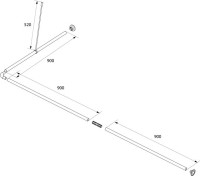 Карниз для ванны IDDIS 180x90 см, угловой, хром глянцевый
