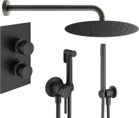 Комплект для ванной Plumberia Selection Ixo KITZXOT18QNO С ВНУТРЕННЕЙ ЧАСТЬЮ, черный матовый