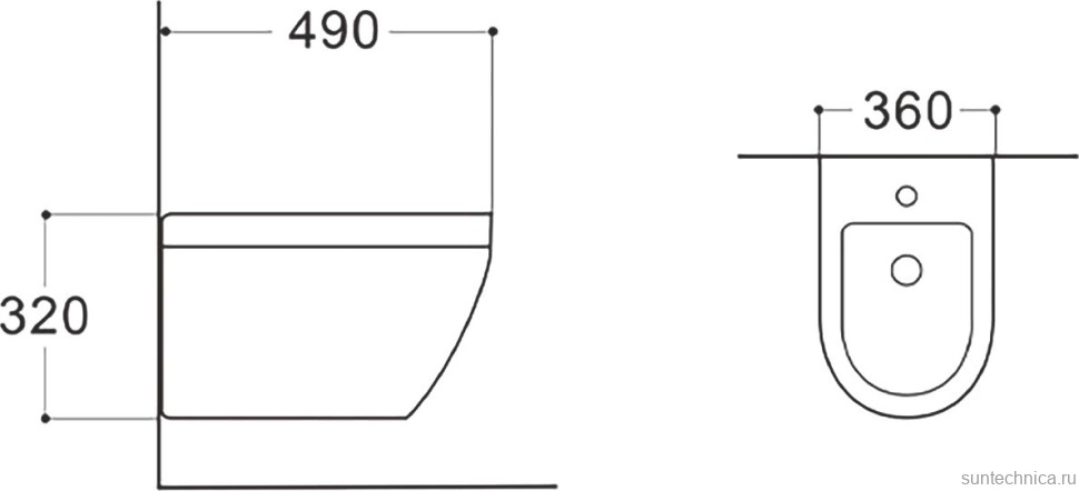 Биде подвесное AQUATEK Лея AQ1099-00 белое