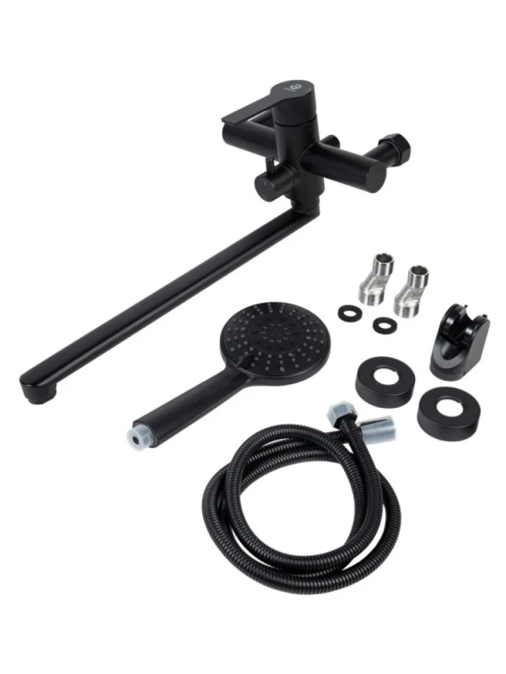 Смеситель с длинным изливом для ванны Agger Easy A3121144 черный матовый