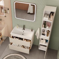 Тумба с раковиной SanStar Riana 80 подвесная, cappuccino, раковина Фостер 80