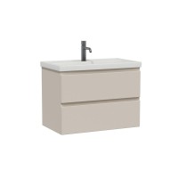 Тумба с раковиной SanStar Riana 80 подвесная, cappuccino, раковина Фостер 80