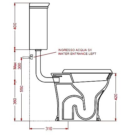 Унитаз приставной напольный ArtCeram Civitas
