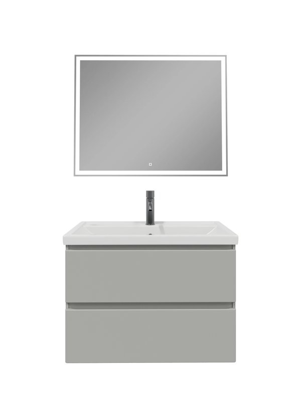 Мебель для ванной комнаты SanStar Riana 80 подвесная, grey, раковина Фостер 80