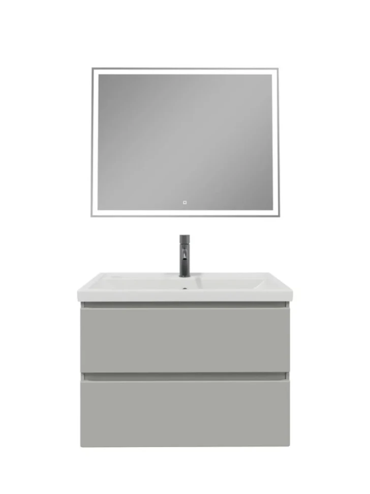 Мебель для ванной комнаты SanStar Riana 80 подвесная, grey, раковина Фостер 80