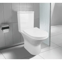 Унитаз-компакт напольный AZARIO Fretta AZ-1223 крышка-сиденье дюропласт, глянцевый белый
