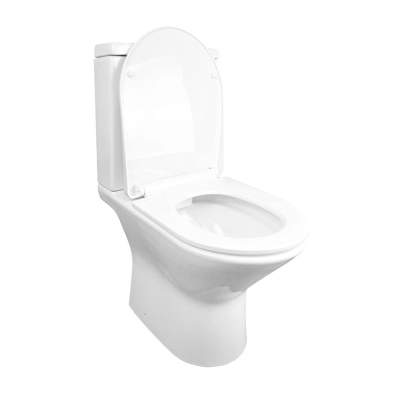 Унитаз-компакт напольный AZARIO Fretta AZ-1223 крышка-сиденье дюропласт, глянцевый белый