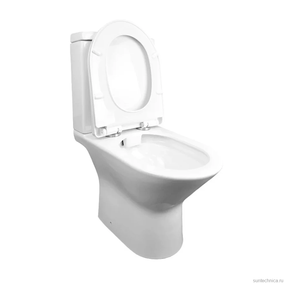 Унитаз-компакт напольный AZARIO Fretta AZ-1223 крышка-сиденье дюропласт, глянцевый белый
