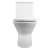 Унитаз-компакт напольный AZARIO Fretta AZ-1223 крышка-сиденье дюропласт, глянцевый белый