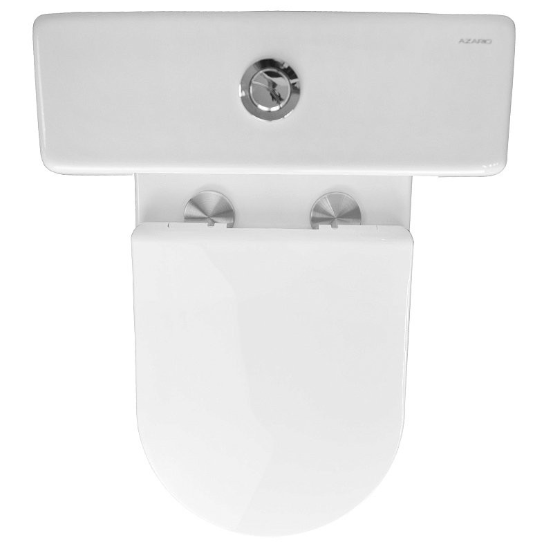 Унитаз-компакт напольный AZARIO Fretta AZ-1223 крышка-сиденье дюропласт, глянцевый белый